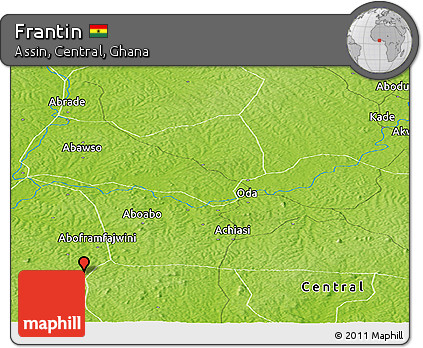 Physical Panoramic Map of Frantin
