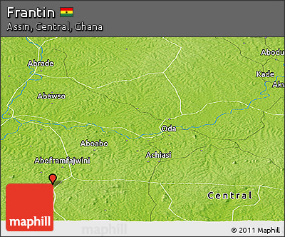 Physical Panoramic Map of Frantin
