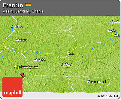 Physical Panoramic Map of Frantin