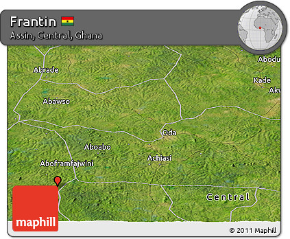 Satellite Panoramic Map of Frantin