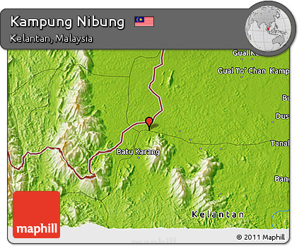 Physical 3D Map of Kampung Nibung