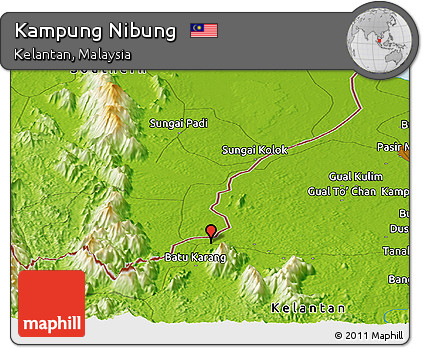 Physical Panoramic Map of Kampung Nibung