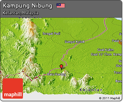 Physical Panoramic Map of Kampung Nibung