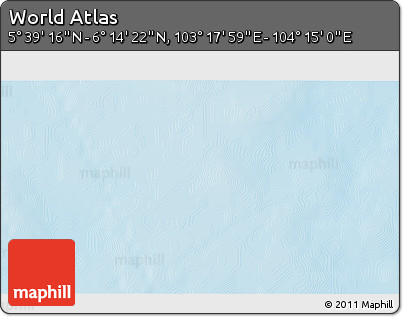 Physical 3D Map of the Area around 5° 56' 49" N, 103° 46' 30" E