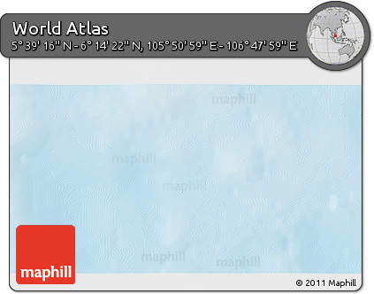 Physical 3D Map of the Area around 5° 56' 49" N, 106° 19' 29" E