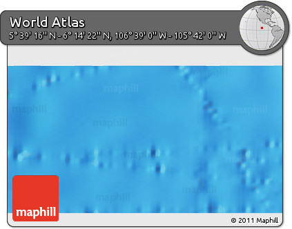 Shaded Relief 3D Map of the Area around 5° 56' 49" N, 106° 10' 30" W