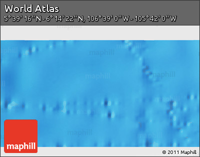 Shaded Relief 3D Map of the Area around 5° 56' 49" N, 106° 10' 30" W