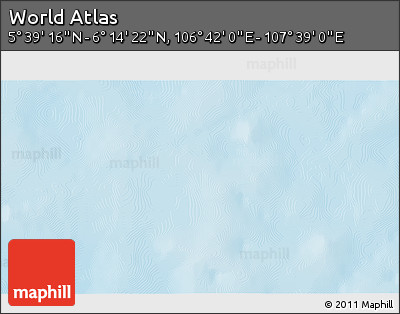 Physical 3D Map of the Area around 5° 56' 49" N, 107° 10' 30" E