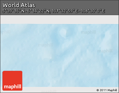Physical 3D Map of the Area around 5° 56' 49" N, 108° 1' 30" E