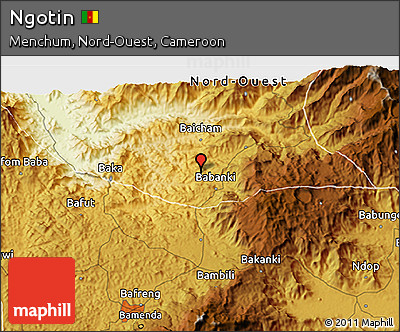 Physical 3D Map of Ngotin