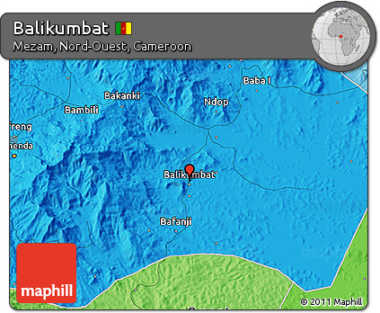 Political 3D Map of Balikumbat