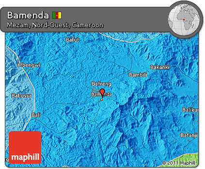 Political 3D Map of Bamenda