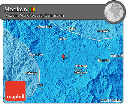 Political 3D Map of Mankon