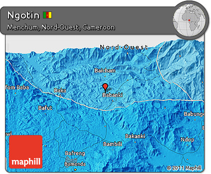 Political 3D Map of Ngotin