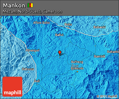 Political 3D Map of Mankon
