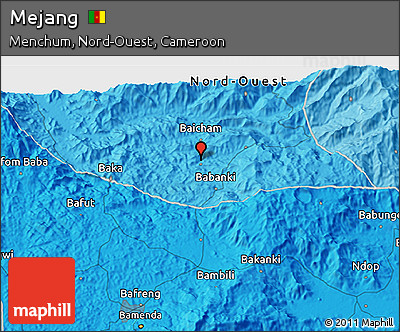 Political 3D Map of Mejang