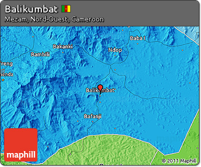 Political 3D Map of Balikumbat