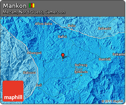Political 3D Map of Mankon