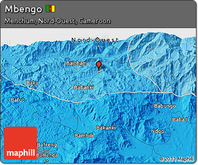 Political 3D Map of Mbengo