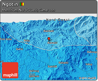 Political 3D Map of Ngotin