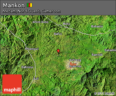Satellite 3D Map of Mankon