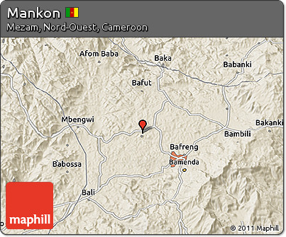 Shaded Relief 3D Map of Mankon