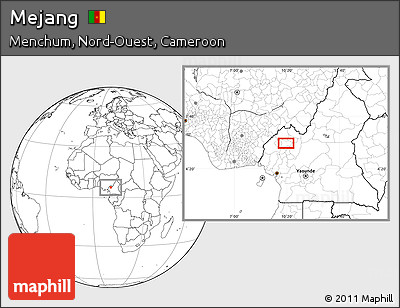 Blank Location Map of Mejang