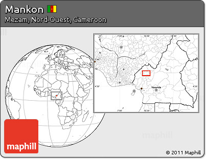 Blank Location Map of Mankon
