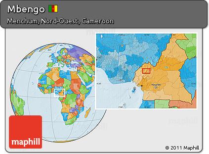 Political Location Map of Mbengo