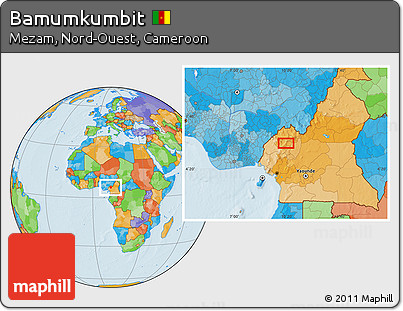 Political Location Map of Bamumkumbit