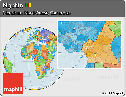 Political Location Map of Ngotin