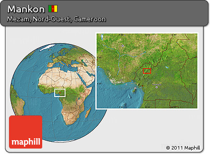 Satellite Location Map of Mankon