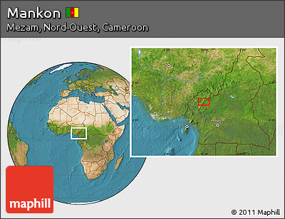 Satellite Location Map of Mankon