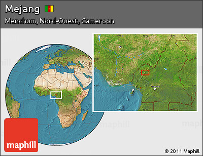 Satellite Location Map of Mejang