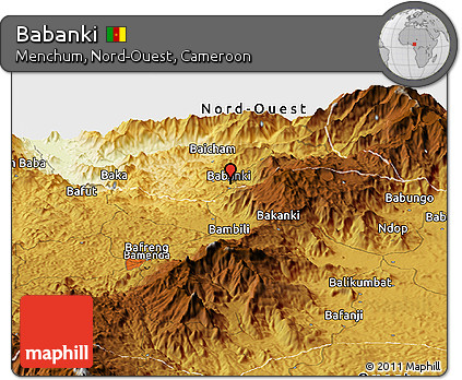 Physical Panoramic Map of Babanki