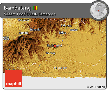 Physical Panoramic Map of Bambalang