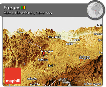 Physical Panoramic Map of Funam