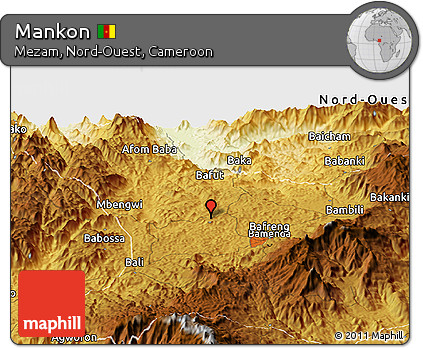 Physical Panoramic Map of Mankon