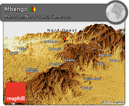 Physical Panoramic Map of Mbengo