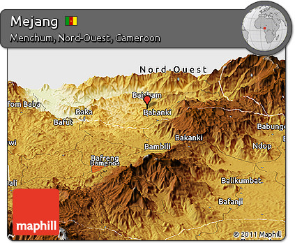 Physical Panoramic Map of Mejang