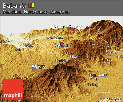 Physical Panoramic Map of Babanki