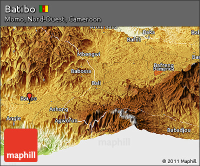 Physical Panoramic Map of Batibo