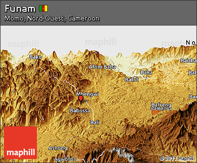 Physical Panoramic Map of Funam