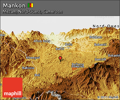 Physical Panoramic Map of Mankon