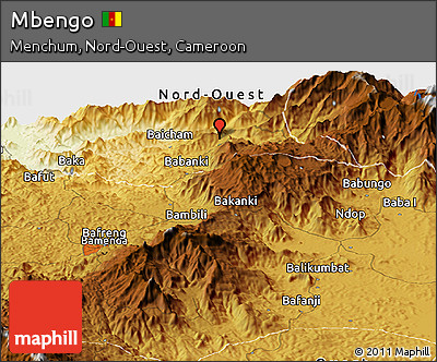 Physical Panoramic Map of Mbengo