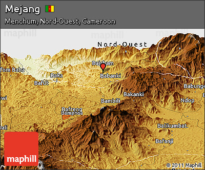 Physical Panoramic Map of Mejang