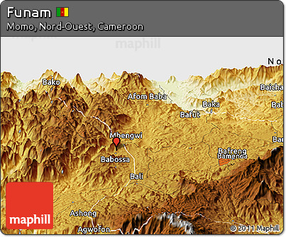 Physical Panoramic Map of Funam