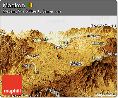 Physical Panoramic Map of Mankon