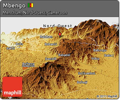 Physical Panoramic Map of Mbengo