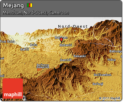 Physical Panoramic Map of Mejang